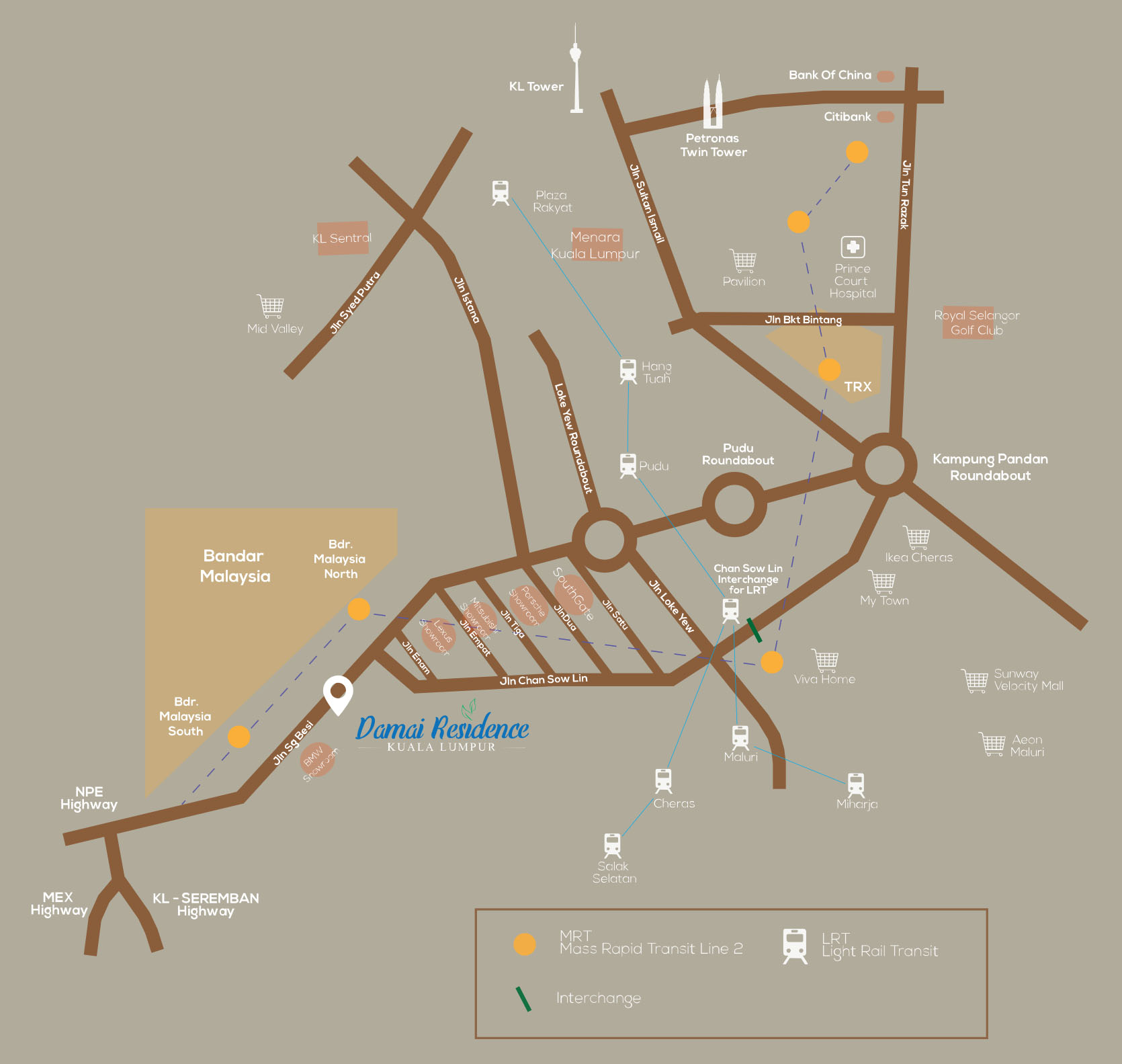 Damai Residence Map
